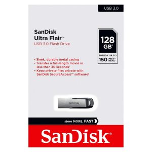 SanDisk Ultra Flair 128GB Flash Drive USB 3.0 150 MB/s