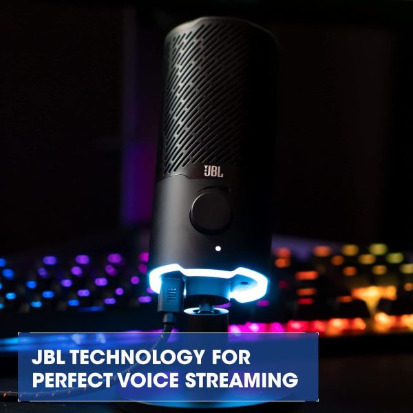 JBL Quantum Stream (Podcast Mic, Dual pattern premium USB Microphone for Streaming, Recording and Gaming)