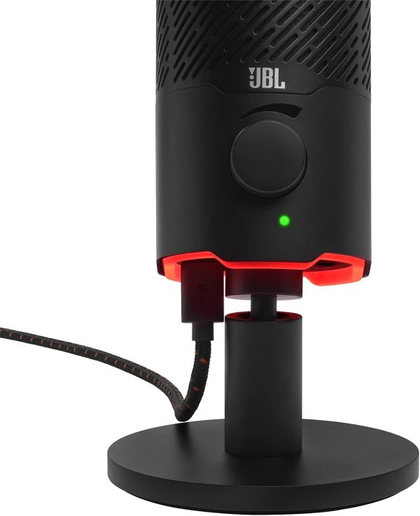 JBL Quantum Stream (Podcast Mic, Dual pattern premium USB Microphone for Streaming, Recording and Gaming)