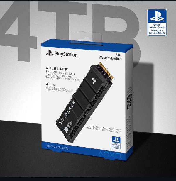 PS5 4tb SSD With Heatsink WD_BLACK 4TB SN850P NVMe M.2 (Officially Licensed )