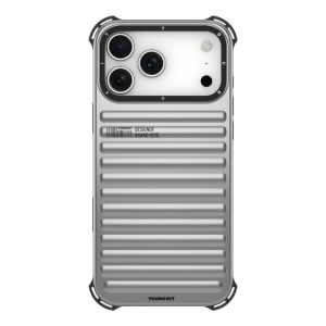 iPhone 17 Pro Max MagSafe Case - Luggage Inspired (Silver)
