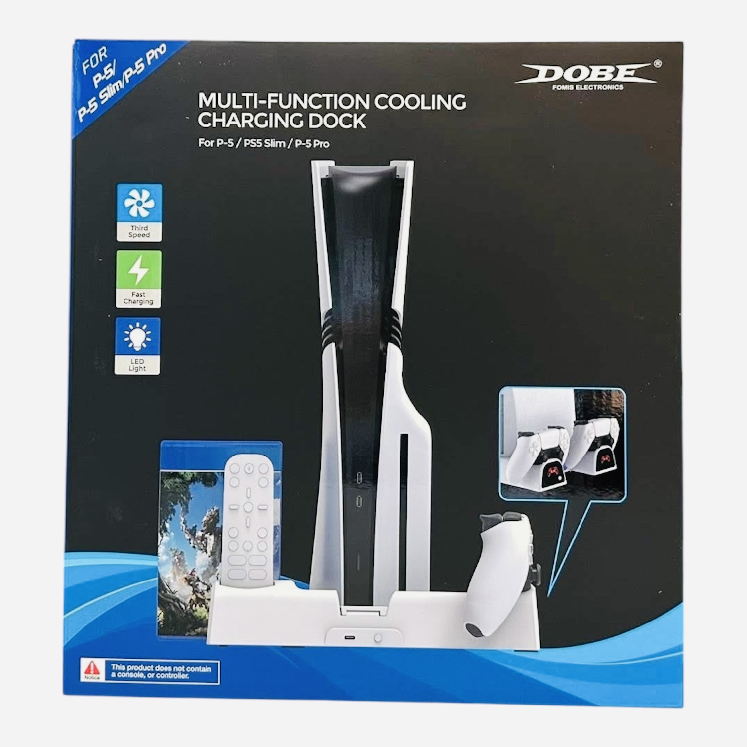 Dobe PS5 Slim Multi-Function Cooling Charging Station for PS5, PS5 Slim & PS5 Pro