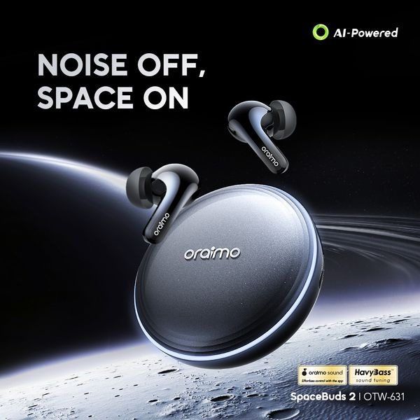 Oraimo SpaceBuds 2 AI Smart 45hrs Playtime True Wireless Earbuds - Image 3