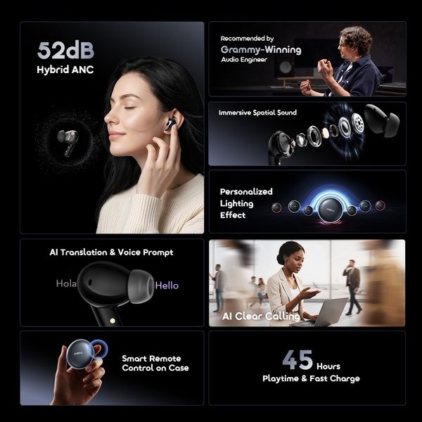 Oraimo SpaceBuds 2 AI Smart 45hrs Playtime True Wireless Earbuds - Image 4