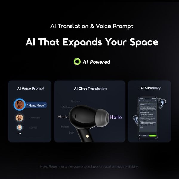 Oraimo SpaceBuds 2 AI Smart 45hrs Playtime True Wireless Earbuds - Image 7