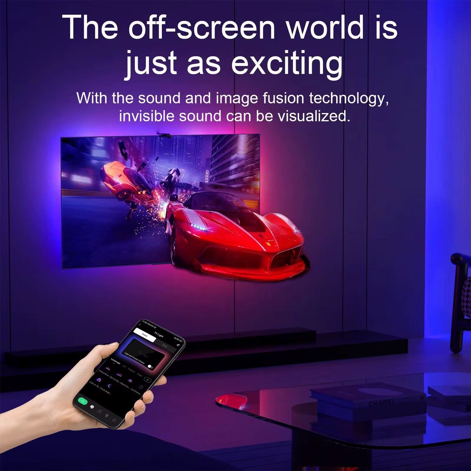 Koanile TV Backlight with Fish-Eye Correction and App - 43-56 inches (3.8m) - Image 5