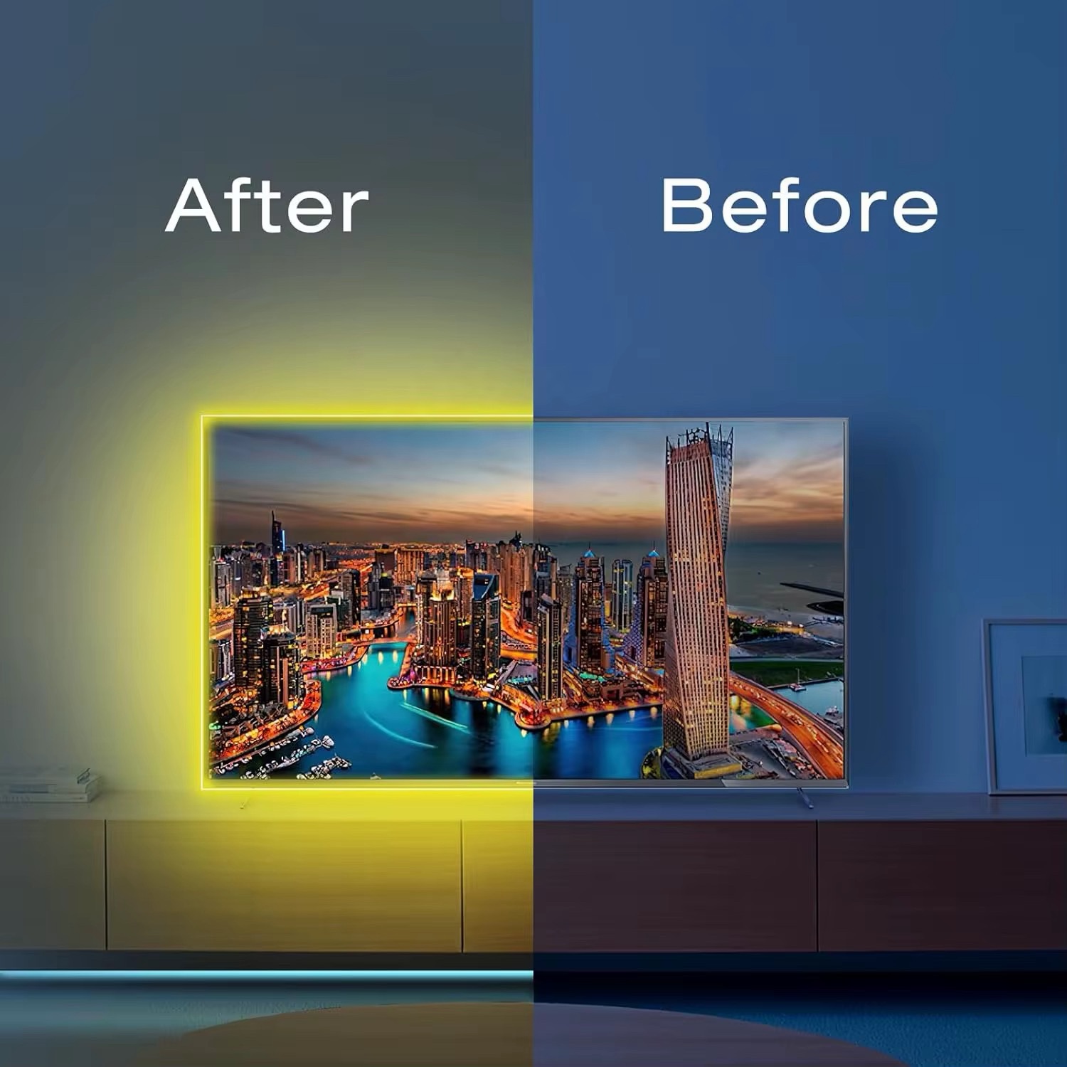 Koanile TV Backlight with Fish-Eye Correction and App - 43-56 inches (3.8m) - Image 4