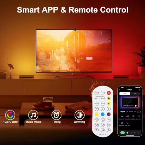 Koanile TV Backlight with Fish-Eye Correction and App - 43-56 inches (3.8m) - Image 7
