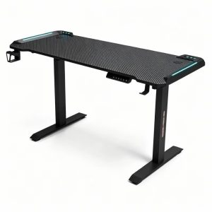 Height Adjustable Gaming Desk RGB with 3 Memory Presets (1200-1600mm)